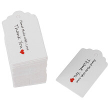 Étiquettes de remerciement rectangulaires en papier lisse et résistant de qualité supérieure, avec ficelle, pour enterrements de vie de jeune