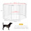 PawHut Parque para Perros Blanco 154 x 154 x 90 cm 3