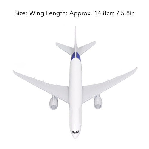 787 Alloy Airplane Model Wing Length 14.8 cm Base 1