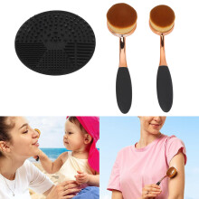 2 Stück Sonnencreme-Applikatorbürste mit weichem Fasergestrüpp und Schutzdeckel