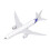 787 Alloy Airplane Model with Base, Wing 14.8 cm 11