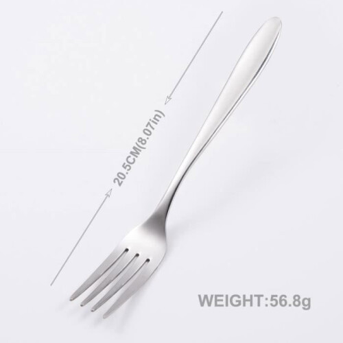 Set mit 12 Tafelgabeln aus Edelstahl – Silber 2