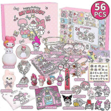 (My Melody) 2024 Christmas Advent Calendar Countdown Kuromi My Melody Cinnamoroll Sanrio Toy Accessories Kids Girls Calendar Gifts