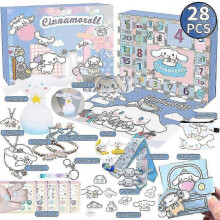 (Cinnamoroll) 2024 Christmas Advent Calendar Countdown Kuromi My Melody Cinnamoroll Sanrio Toy Accessories Kids Girls Calendar Gifts
