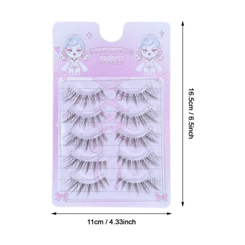 (04) 5 Pairs Natural Wispy False Eyelashes for DIY Makeup 1