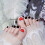 Glossy Pink Black False Toenails for Manicure Lovers 8