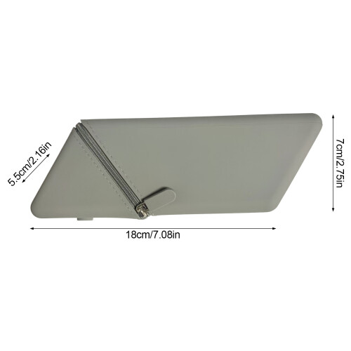 (Gray) Silicone Pencil Case - Large Capacity Upright Design 1