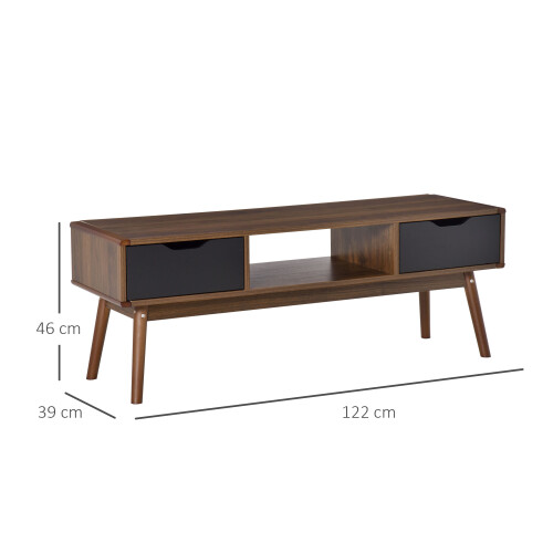 Homcom Mueble de TV Marrón 122 x 39 x 46 cm 2