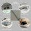 (Gray) Silicone Pencil Case - Large Capacity Upright Design 15