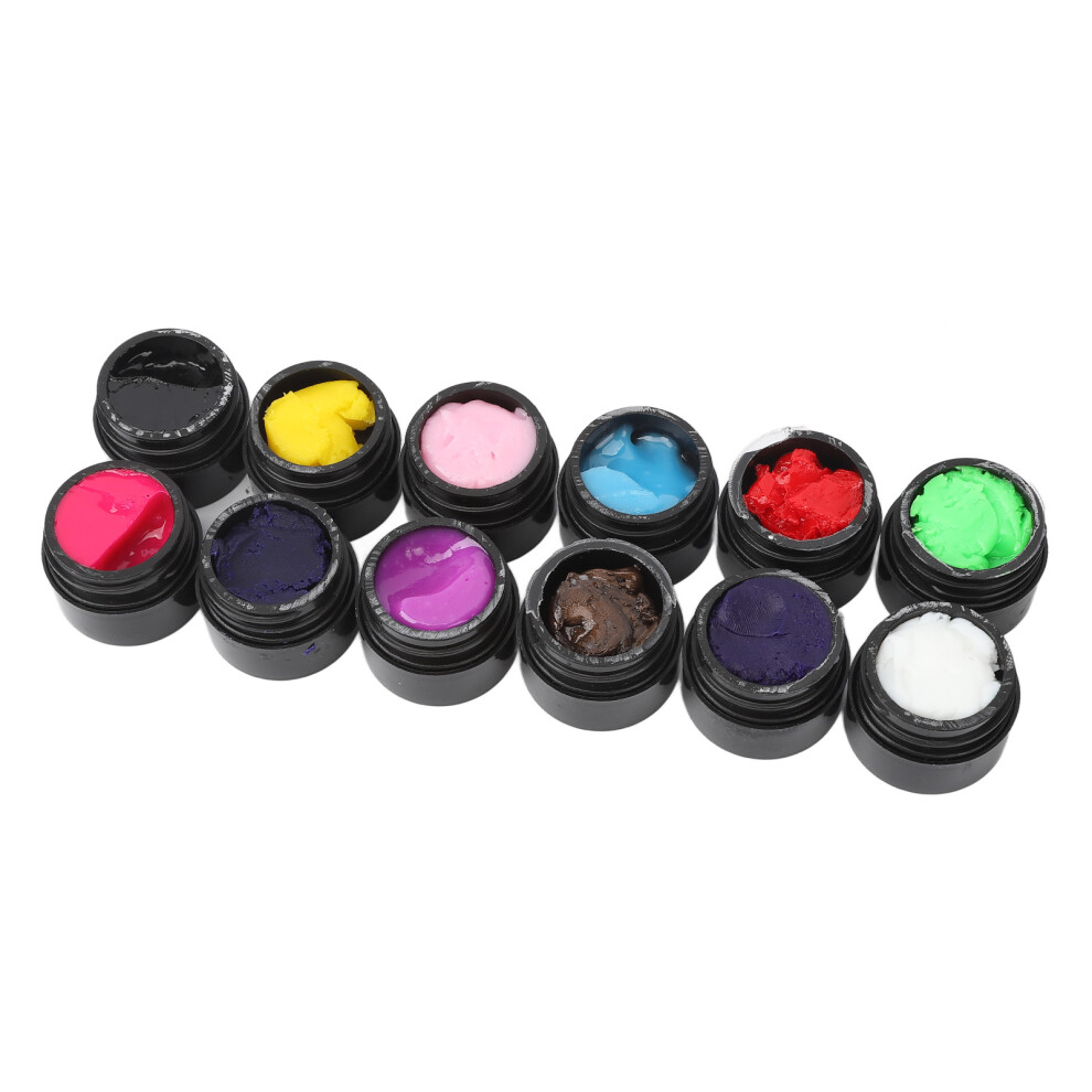 12 Colors Sculpture Painting Nail Carving Gel Set for Nail Artists