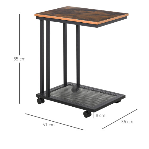 Homcom Mesa Lateral Bicolor 51 x 36 x 65 cm 2