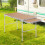Outsunny Mesa Plegable de Camping Marrón 153 x 60 x 71 cm 2