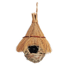 Hanging Bird House Hand Woven Grass Nest for Hummingbirds Outdoor Garden Yard Decor