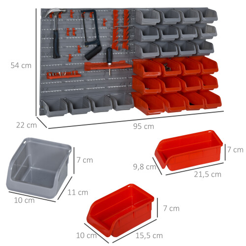 Durhand Set Estante 44 Pieza Bicolor 54 x 22 x 95 cm 2