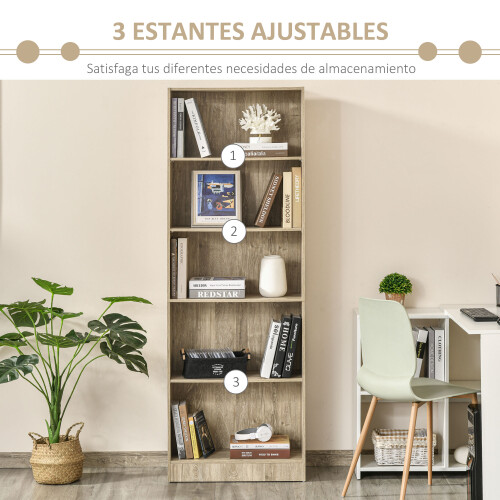 Homcom Librería Marrón 63 x 29.5 x 176 cm 1