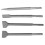 4Pcs Round Shank Chisel Bit Kit 40CR for Concrete 10