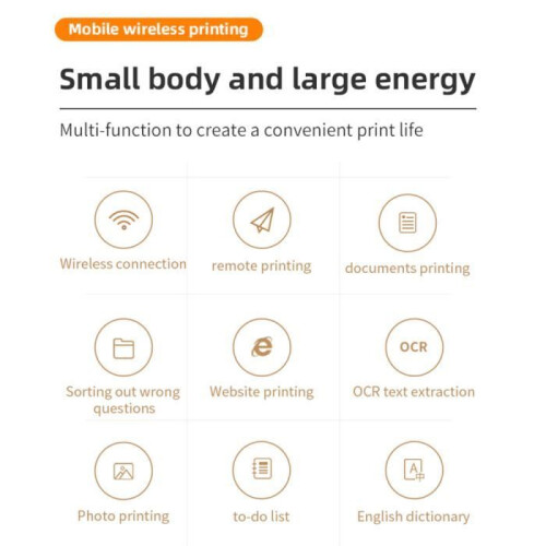 A4 Thermal Printer - UVERBON - Model x8 - Bluetooth - Portable - 203 DPI 2
