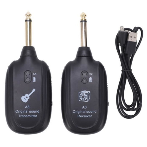 SURENHAP Guitar System Wired Guitar System Receiver Transmitter Pickup Accessory Kit Music Tuner 2