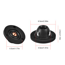 2" 4Ohm 30W Silk Dome Tweeter Pair Black