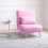 Homcom Sofá Cama Individual Rosa 72 x 75 x 85 cm 2