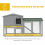 PawHut Conejera de Exterior Gris 150 x 45 x 85 cm 4
