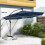 Outsunny Parasol Excéntrico Azul 380 x 345 x 256 cm 3