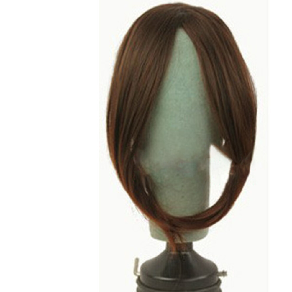 Roc-Electron (Light Brown) Human Hair Clip-In Bangs - Real Natural Fringe