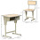 Homcom Pupitre Infantil Marrón 60 x 40 x 76 cm 3
