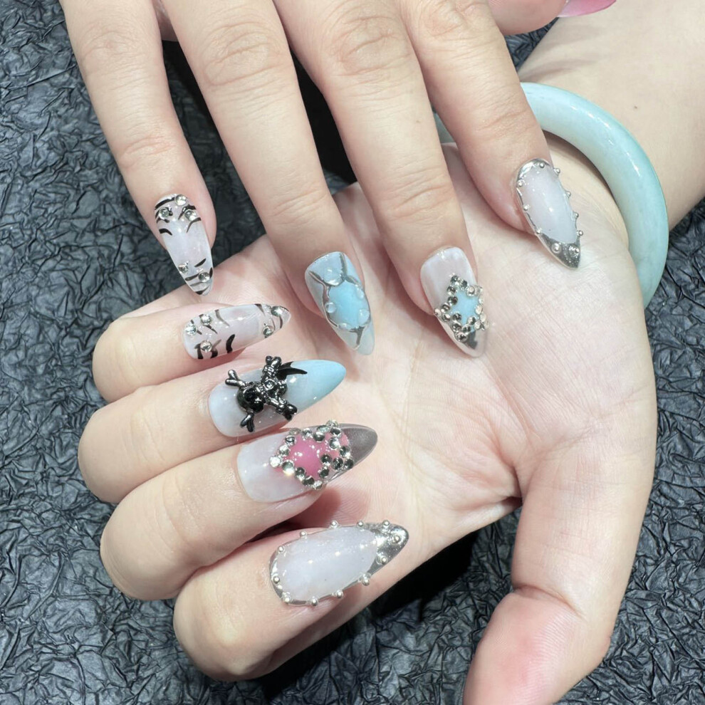 Reach-Tools (M) Punk Press-On Nails Kit For Women Diy Manicure