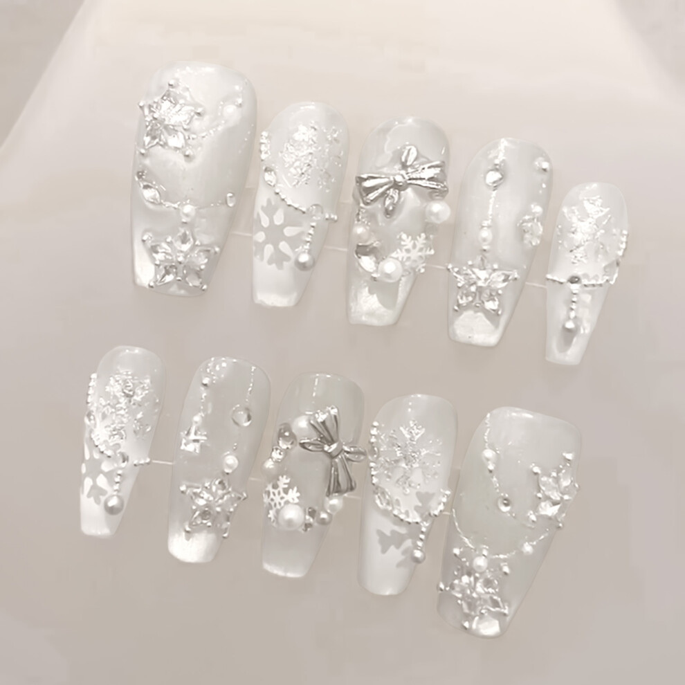Hue-Grain (Xs) Christmas Press-On Cat Eye Nails