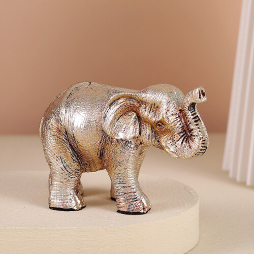 (A) Lucky Elephant Resin Statue - Home Decor Gift