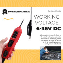 AERMOTOR EM286 Comprobador de Sistema Eléctrico de Automóvil 6-36 V CC Bolígrafo de Prueba de Conducción de Automóvil Comprobador de Circuito