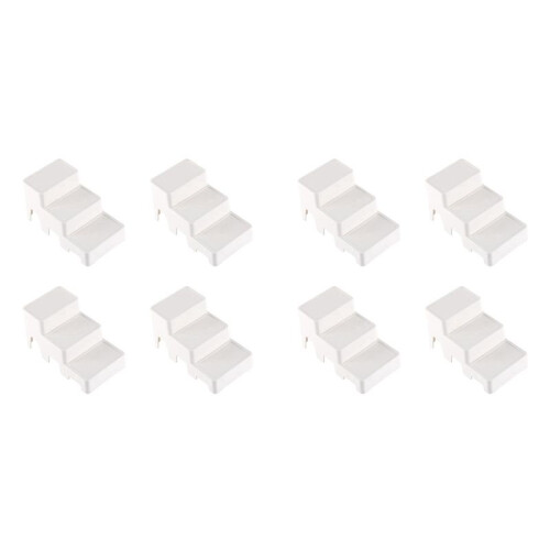 Rack Multi-Layer Desktop Computer Desk Storage Rack Drawer Three-Layer Ladder Storage Rack Small Partition Rack White