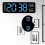 (Black shell blue light) Digital Wall Clock with Calendar & Dimmer - 50 Char 5