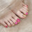 (B74, S) Glitter Nagel-Sticker: Drachenfrucht Design 8