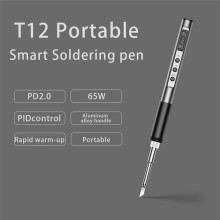 PTS100 T12 5-20V PD65W Portable Electric Soldering Iron Metal Body Temperature Adjustable Solder Welding Station,T12-BC2