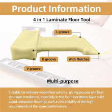 4-in-1-Laminatbodenwerkzeuge, 2-Teiliger Schlagklotz für die Verlegung Von Laminatdielen und Holzböden, Groß