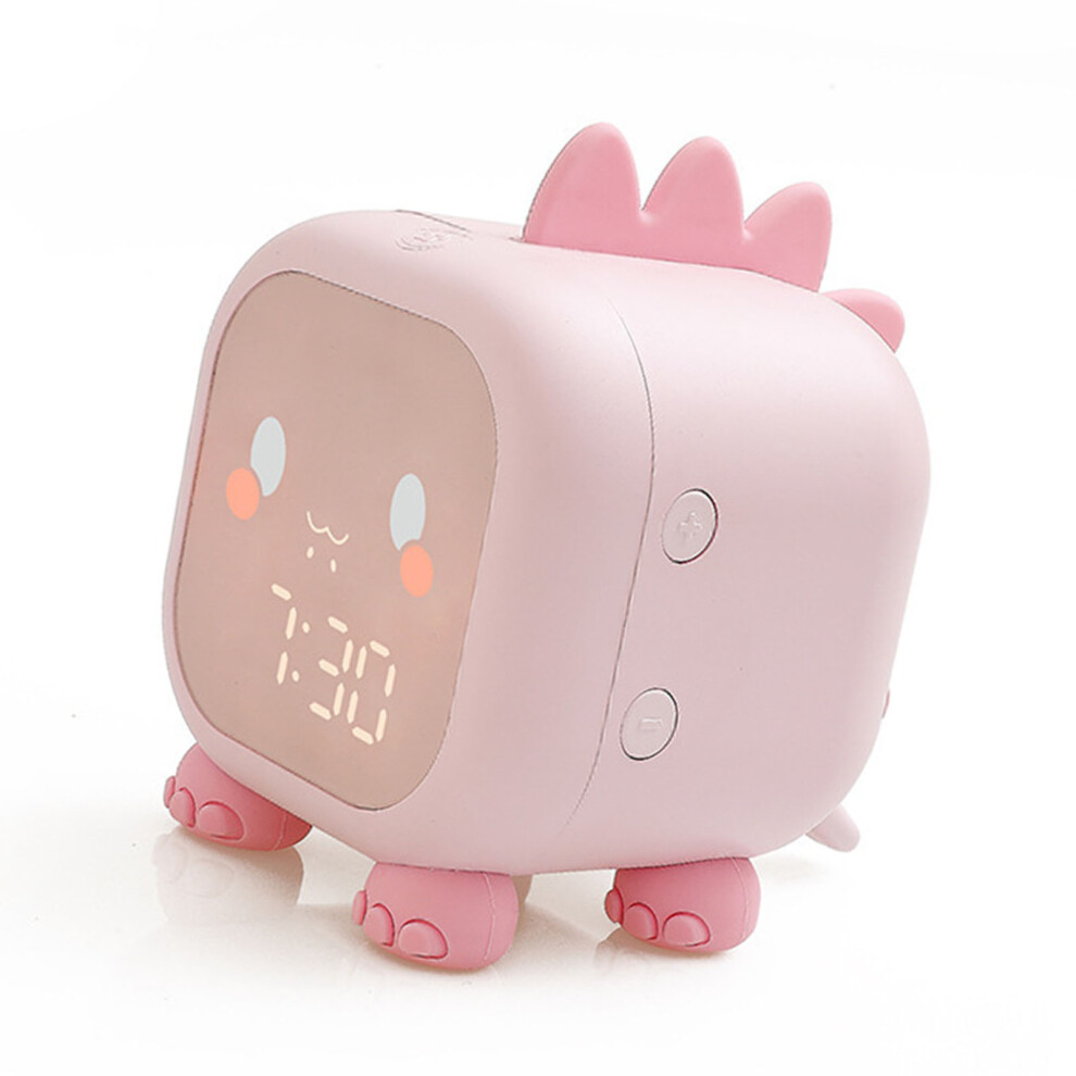 Digital Dragon LED Alarm Clock for Kids, Pink