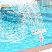 Adjustable Pool Fountain Five Nozzles Waterfall Sprinkler for Cooling, Dual Adapter Swimming Pool Water Fountain