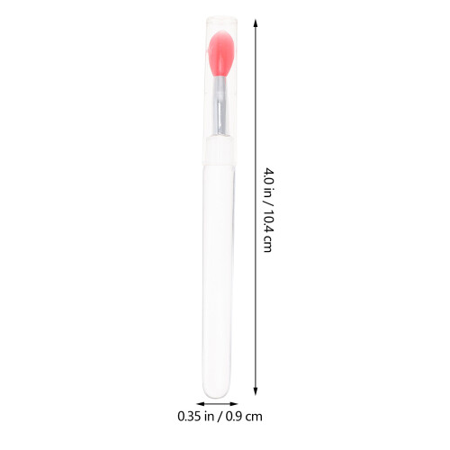 6 siliconen lippenborstels met deksel, lipstickapplicators 1