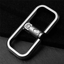 Push Lock Keychain Car Keychain Cowhide Pendant EDC Gadget Suitable for Father, Men'S Small Gifts