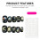 (XS) 10PCS Black Rainbow Cat Eye Press-On Nails 4