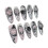(S) Glossy Pink Cat Eye Artificial Nails for Manicure 4