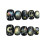 (XS) 10PCS Black Rainbow Cat Eye Press-On Nails 11