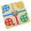 Foldable Leather Flying Chess Game Board 24x24cm, Washable & Compact 16