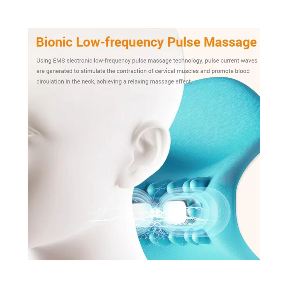 Cervical Neck Massager EMS Pulse Electric Neck Stretcher Muscle Relax Heating Cervical Chiropractic Traction Pillow