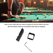 Billiard Chalk Holder Aluminum Alloy Billiard Chalk Holder Set with Strong Magnetic Adsorption