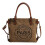 (Brown - black letters) Women\'s Single Shoulder Tote Work Bag 3