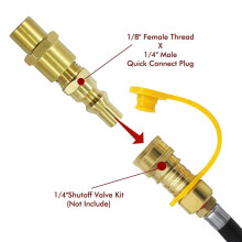 Sostituzione 'Adattatore un Connessione Rapida per da 1/4 di Pollice per Barbecue un Gas Portatile Q 100, 1000, 200, 2000, 1200, 2200