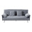 Grey Polyester Fabric Convertible Sofa Bed 2